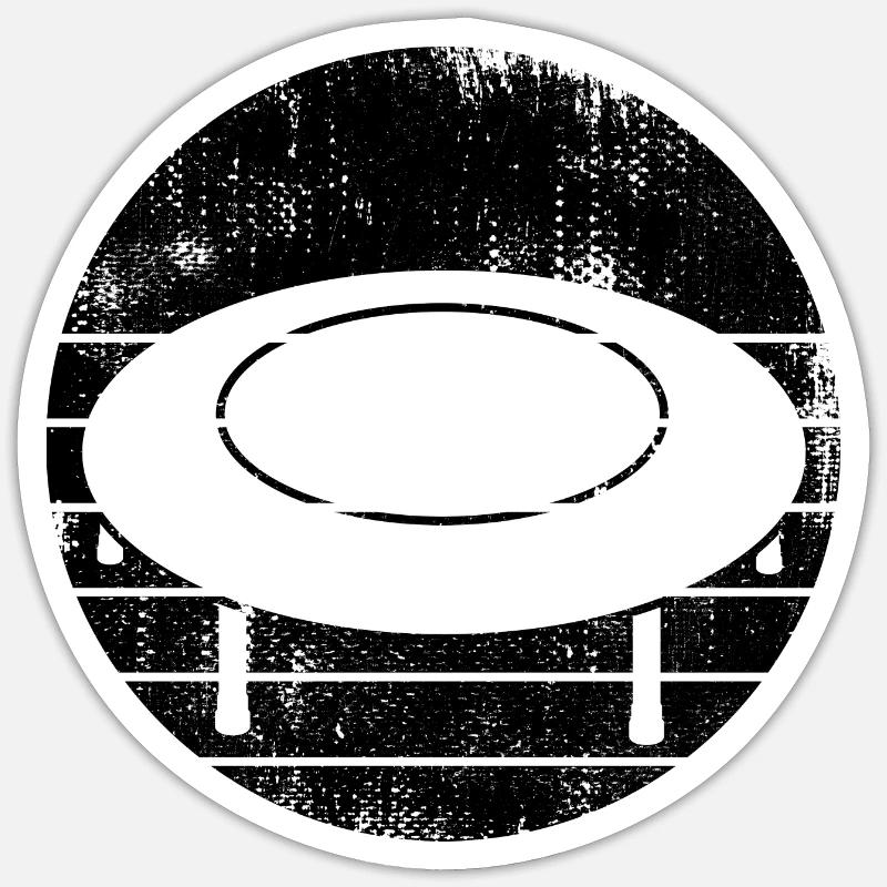 Trampoline drawing Sticker size S (10 x 10 cm)