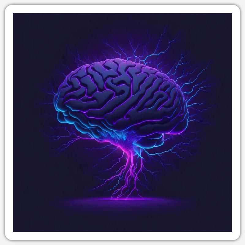 Brain Sticker size S (10 x 10 cm)