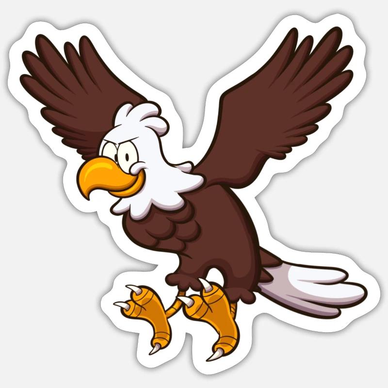 Flying Eagle Charakter Sticker Größe S (10 x 10 cm)
