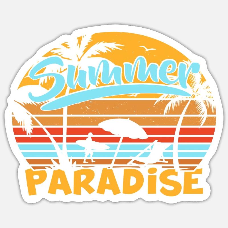 Summer Paradise Sticker Größe S (10 x 10 cm)