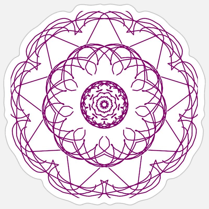 Muster - Sticker Größe S (10 x 10 cm) - Mattweiß