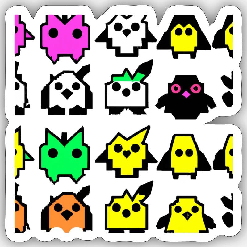 Angry Invaders Sticker size S (10 x 10 cm)