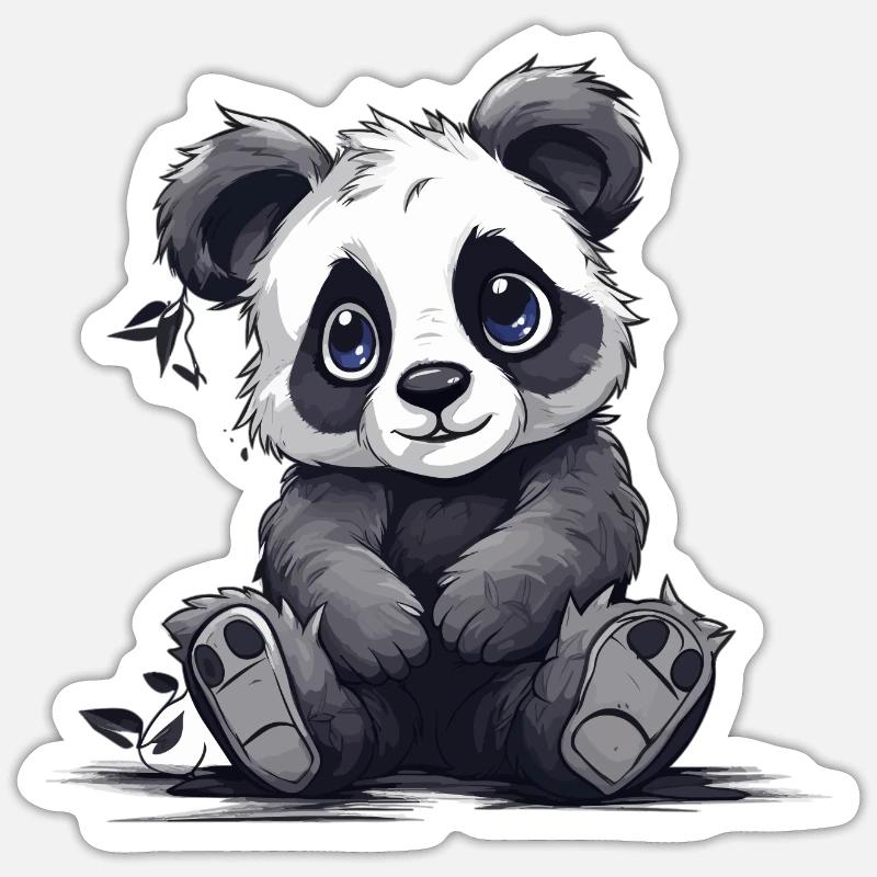 Cute Panda - Sticker size S (10 x 10 cm) - white matte