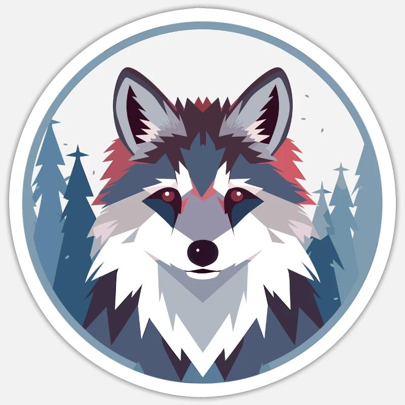 Cute Polygon Fox - Sticker size S (10 x 10 cm) - white matte