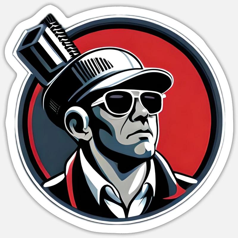 Mafia round logo - Sticker size S (10 x 10 cm) - white matte