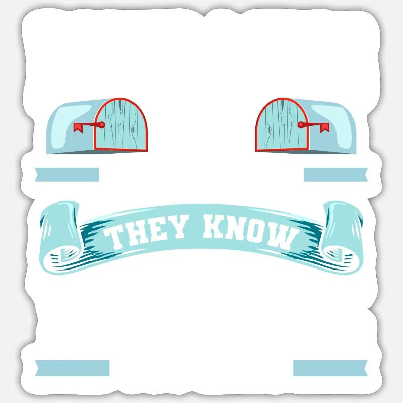 Courrier postal - Sticker taille S (10 x 10 cm) - blanc mat