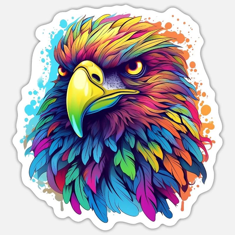 Aigle de profil Sticker taille S (10 x 10 cm)