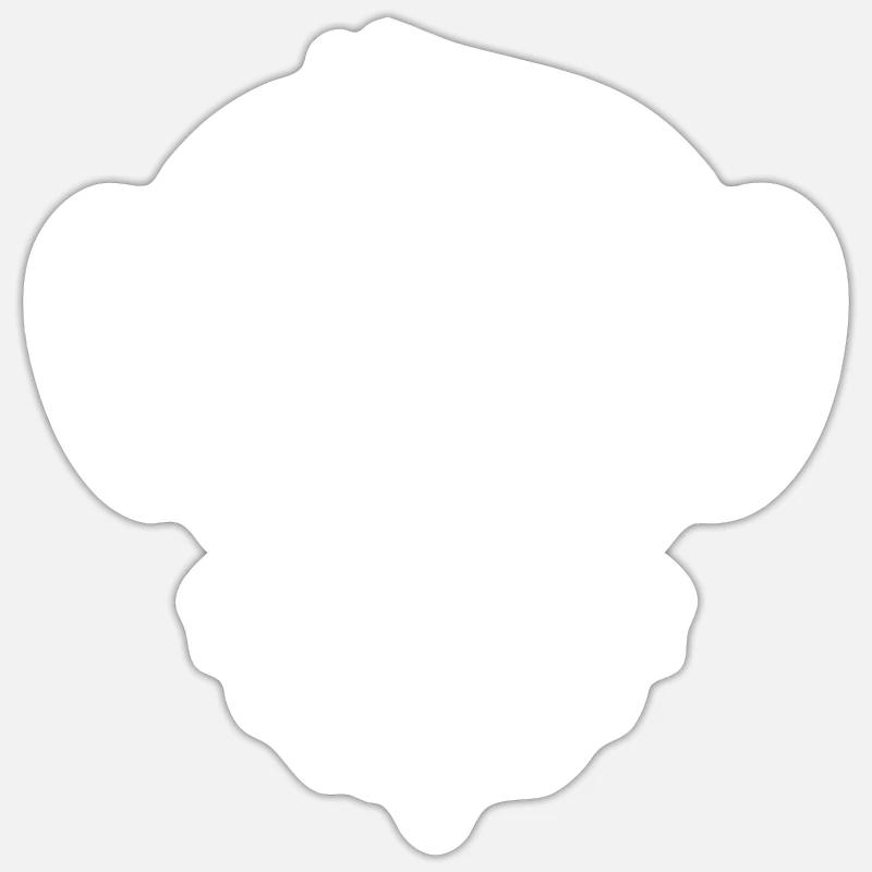 Singe Singe Visage de Singe Jungle - Sticker taille S (10 x 10 cm) - blanc mat