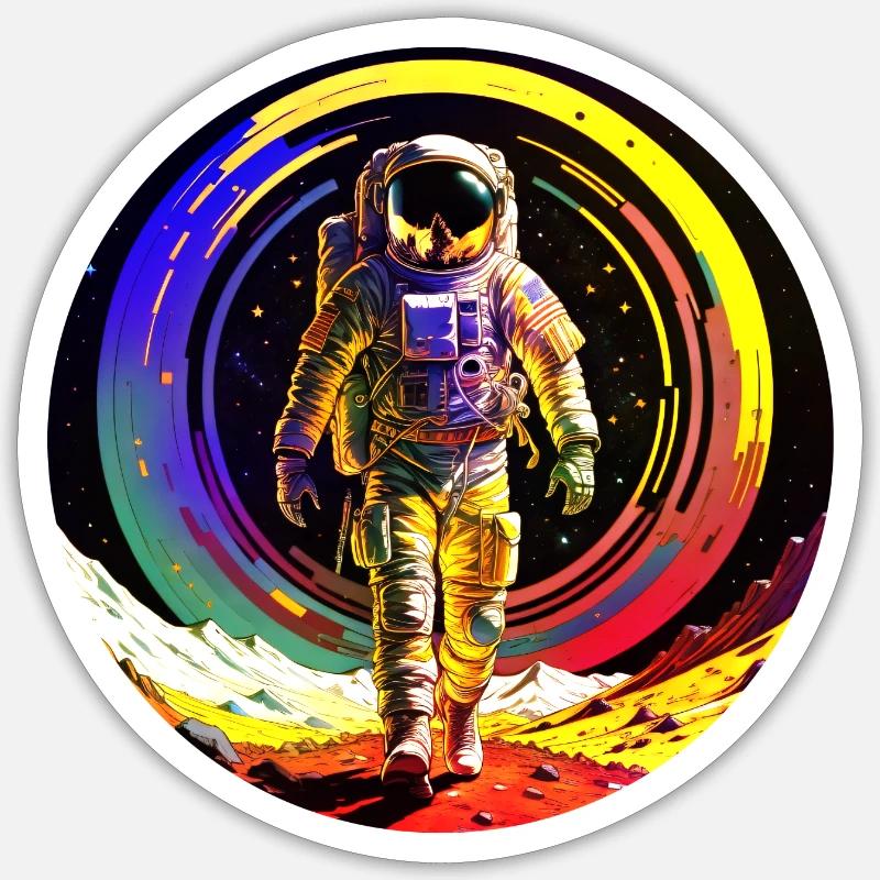 Sortie dans l’espace 1969 - Sticker taille S (10 x 10 cm) - blanc mat