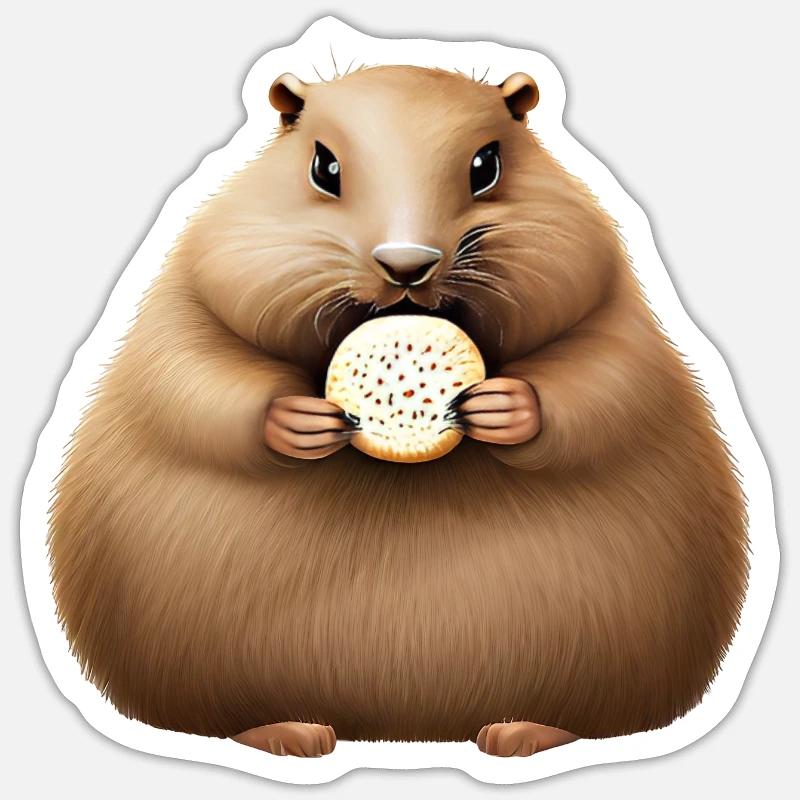 Groundhog mit Cracker Sticker Größe S (10 x 10 cm)