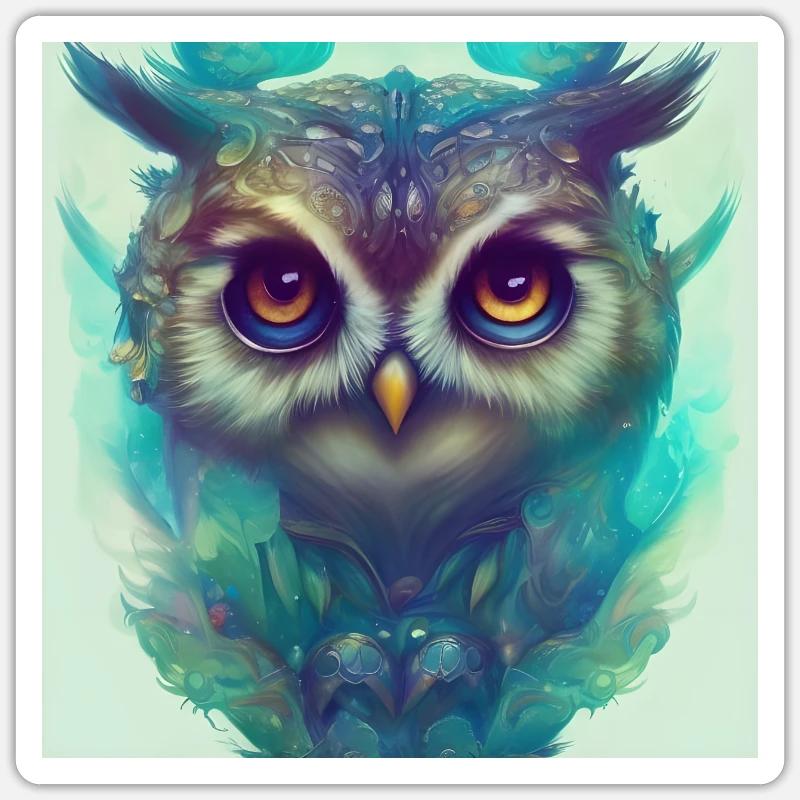 Eule Sticker Größe S (10 x 10 cm)