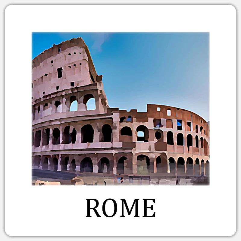 Rom - Sticker Größe S (10 x 10 cm) - Mattweiß
