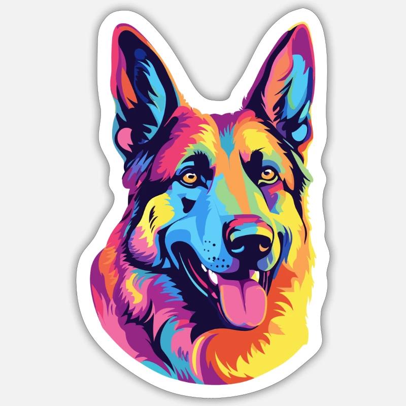 Schäferhund Sticker Größe S (10 x 10 cm)