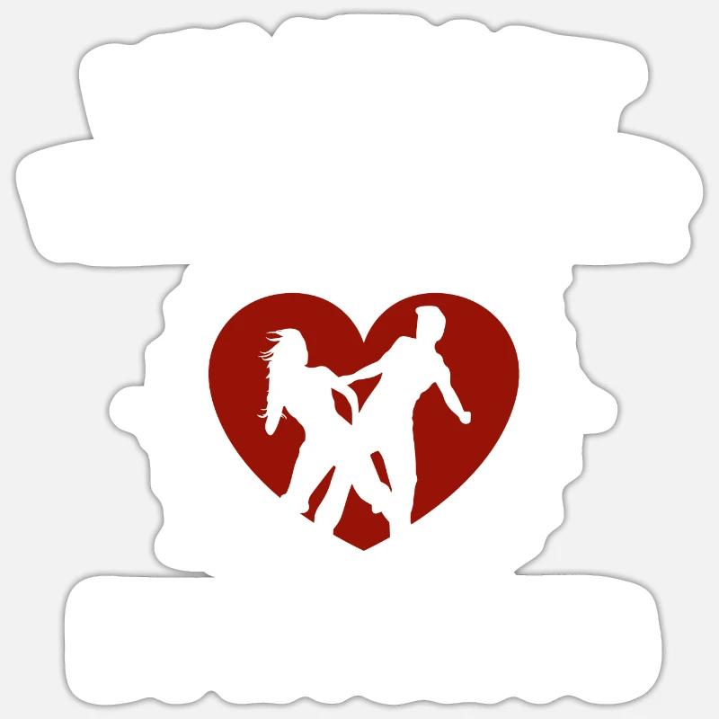 Dancing Dance Music - Sticker size S (10 x 10 cm) - white matte