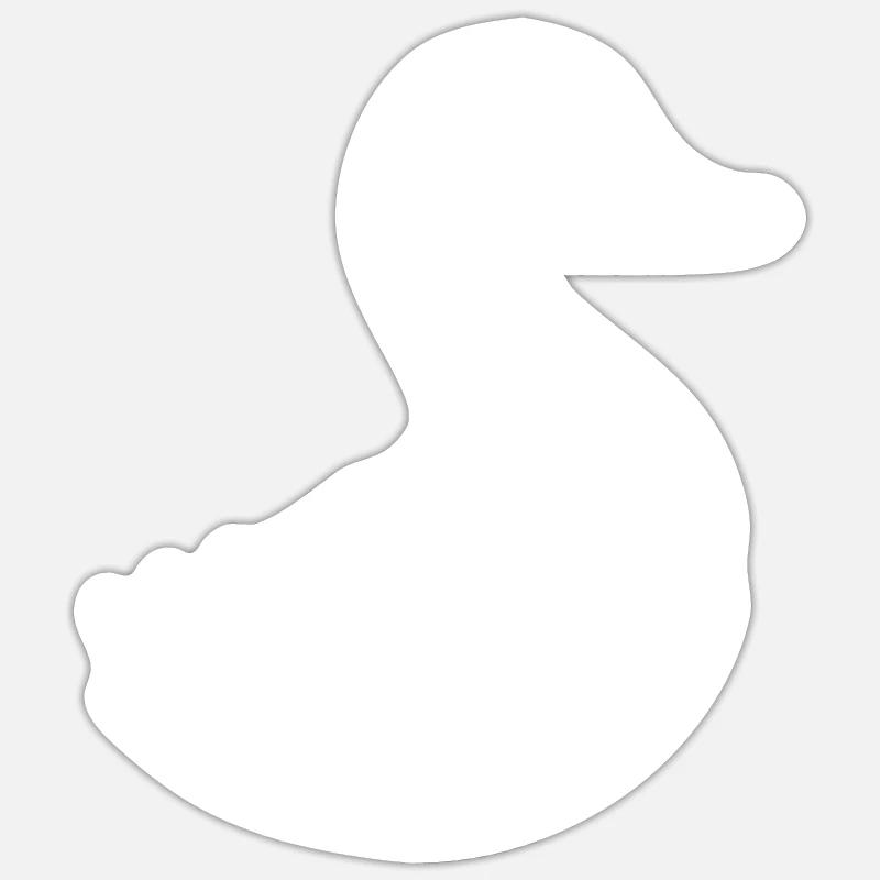 Canard Oiseaux Canards - Sticker taille S (10 x 10 cm) - blanc mat