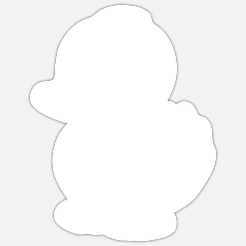 Canard Oiseaux Canards - Sticker taille S (10 x 10 cm) - blanc mat