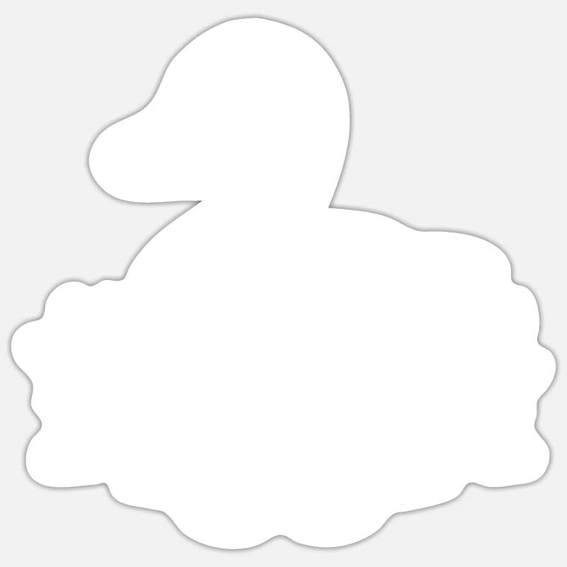 Canard Oiseaux Canards - Sticker taille S (10 x 10 cm) - blanc mat