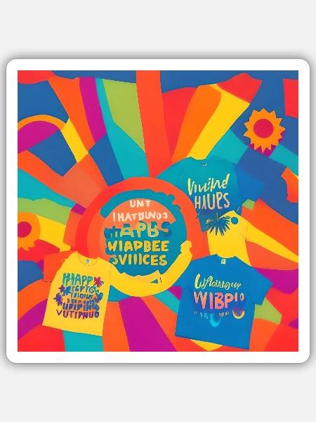 Bunte Welt - Sticker Größe S (10 x 10 cm) - Mattweiß