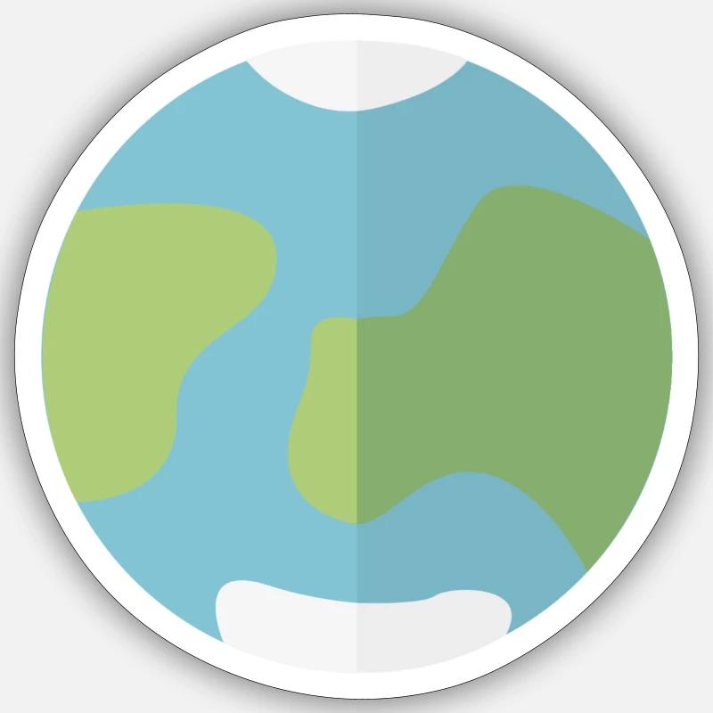 Erde - Sticker Größe S (10 x 10 cm) - Mattweiß