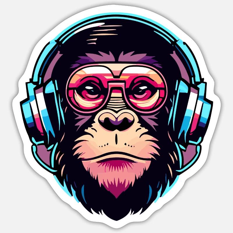 Space Ape - Beyond - Sticker Größe S (10 x 10 cm) - Mattweiß