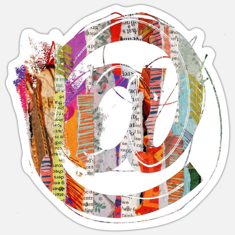 internet email www funny meme grunge tech leters Sticker size S (10 x 10 cm)