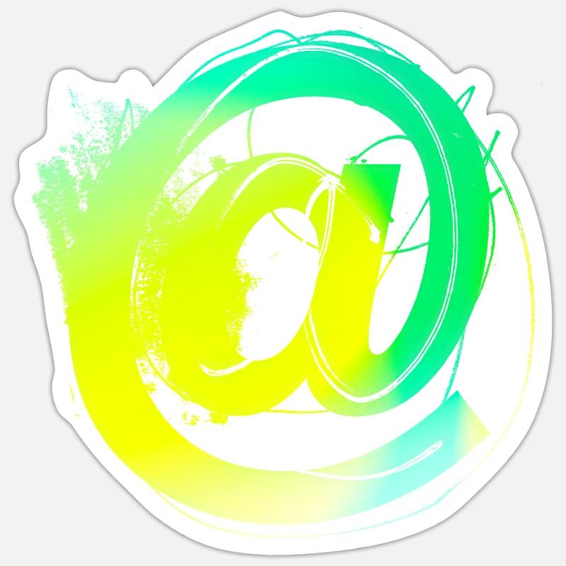 internet email www funny meme grunge tech leters Sticker size S (10 x 10 cm)