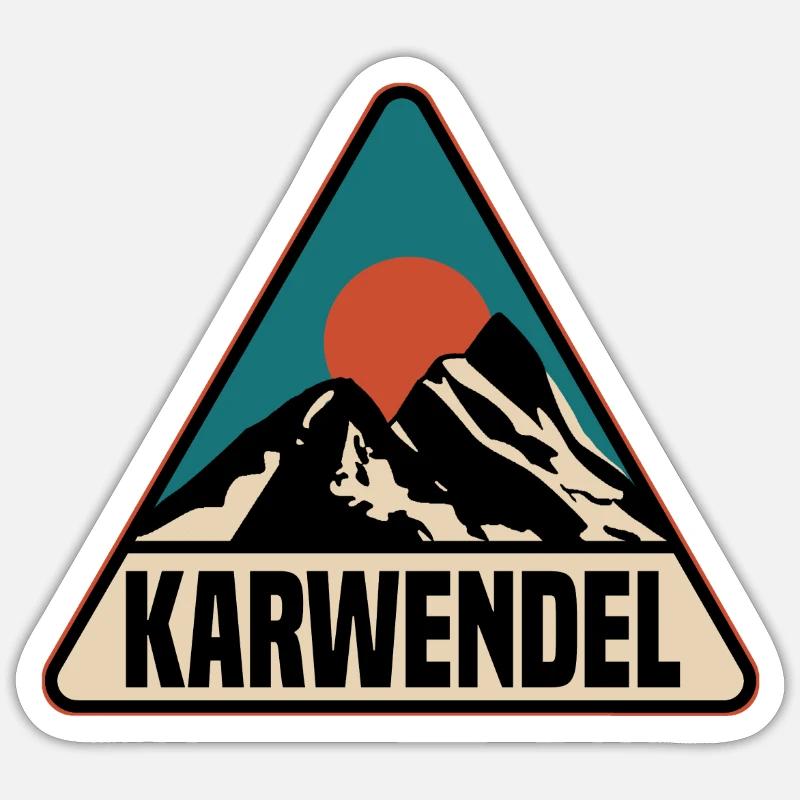 Karwendel - Sticker taille S (10 x 10 cm) - blanc mat