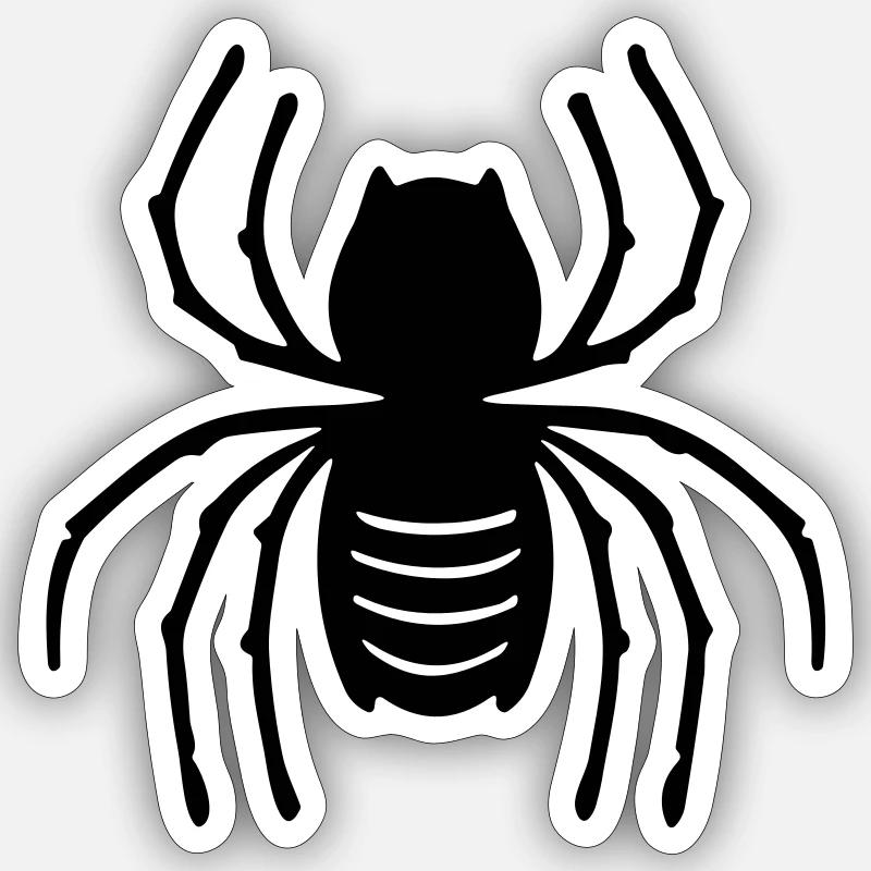 Spinne - Sticker Größe S (10 x 10 cm) - Mattweiß