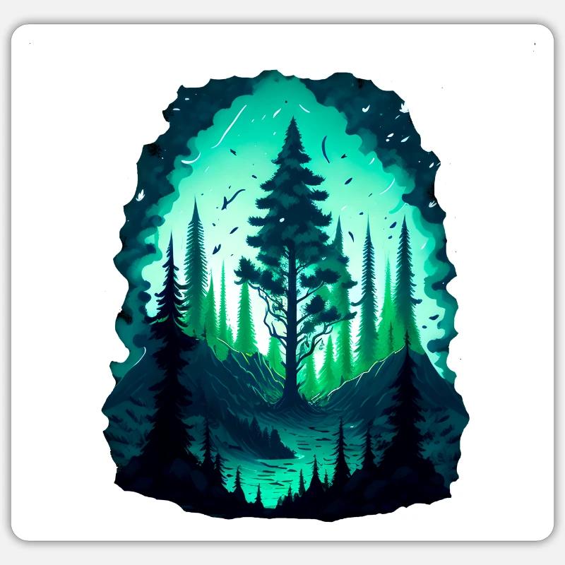 Magic Forest Sticker size S (10 x 10 cm)