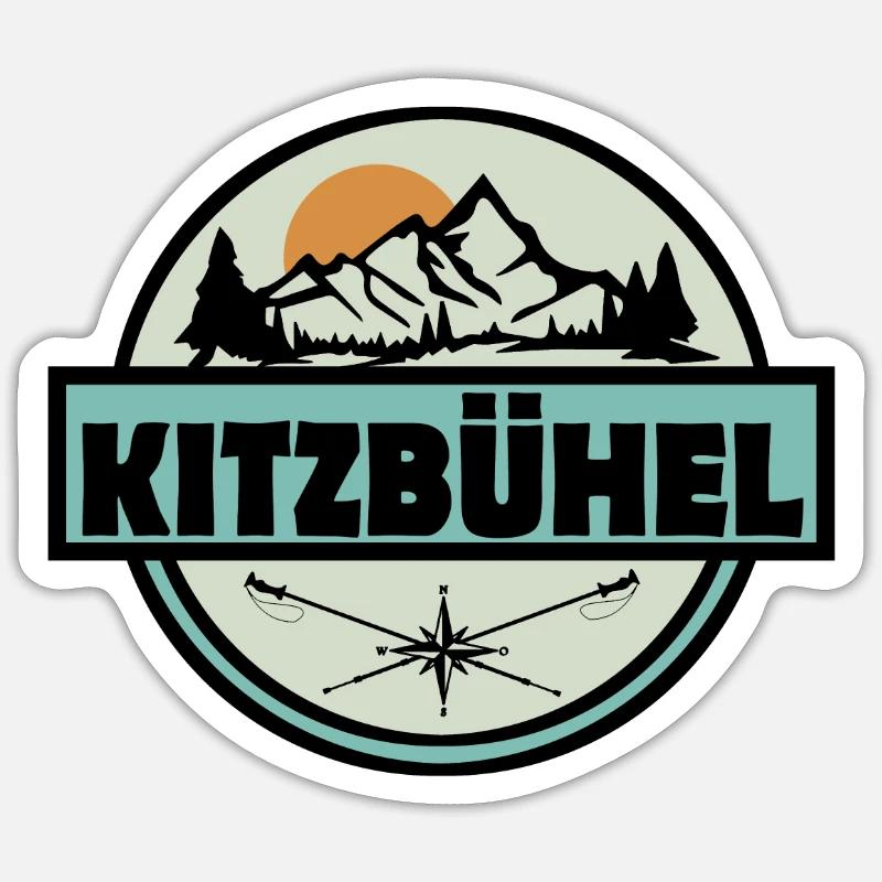 Kitzbühel - Sticker Größe S (10 x 10 cm) - Mattweiß