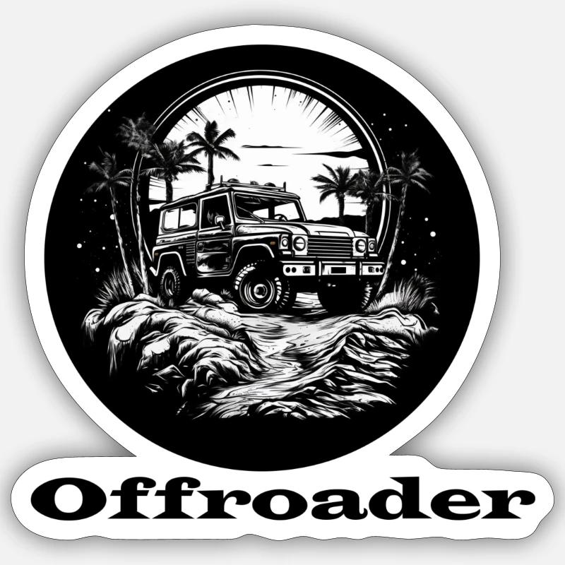 Off-roader - Sticker size S (10 x 10 cm) - white matte