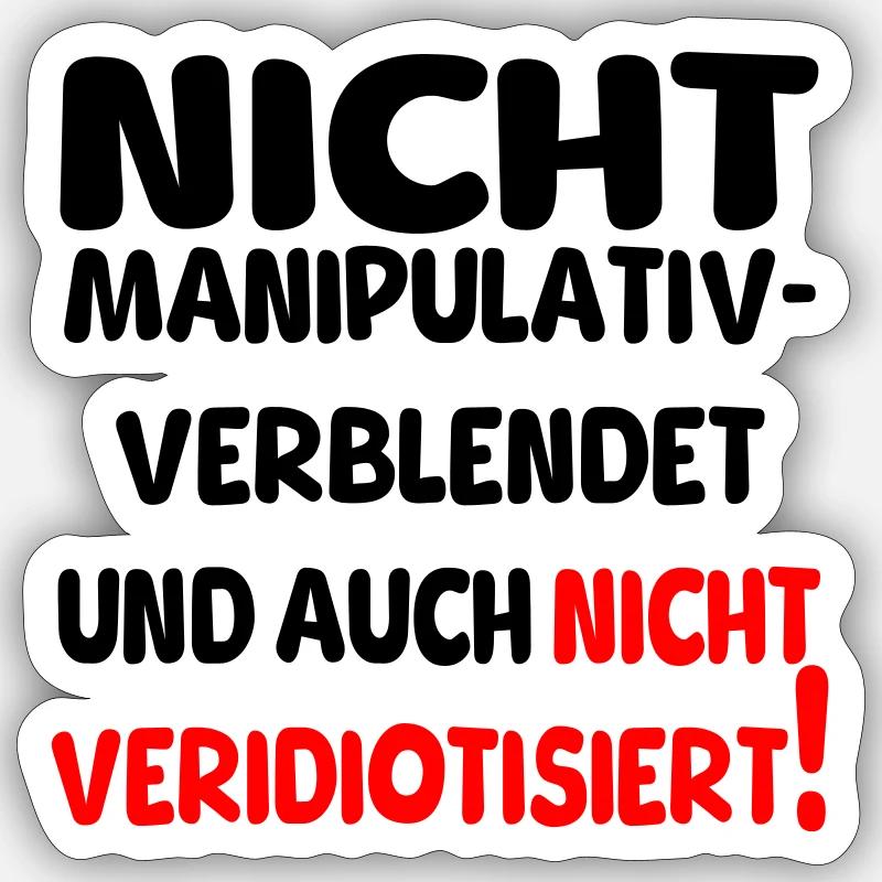 nicht verblendet II - Sticker Größe S (10 x 10 cm) - Mattweiß