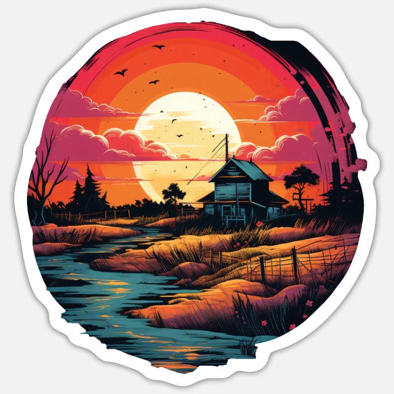Landscape Sticker size S (10 x 10 cm)