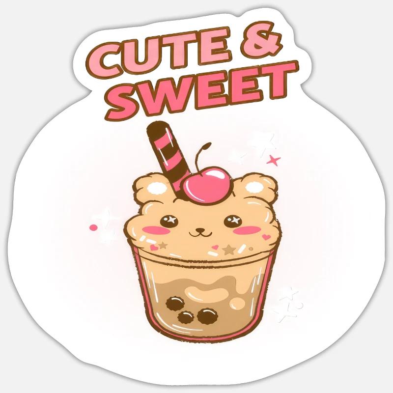 Mignon et doux Sticker taille S (10 x 10 cm)