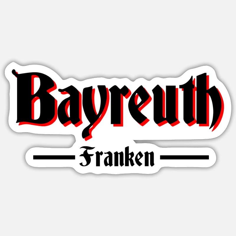 Bayreuth - Sticker Größe S (10 x 10 cm) - Mattweiß