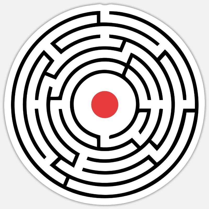 labyrinth Sticker Größe S (10 x 10 cm)
