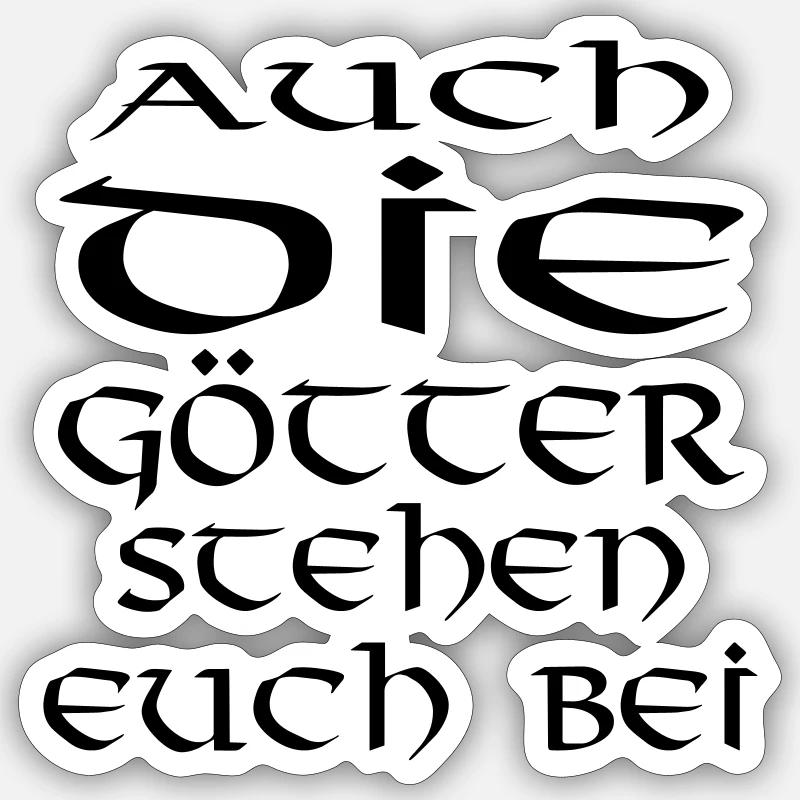 auch die götter II - Sticker Größe S (10 x 10 cm) - Mattweiß