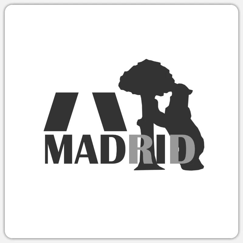 Madrid - Sticker size S (10 x 10 cm) - white matte