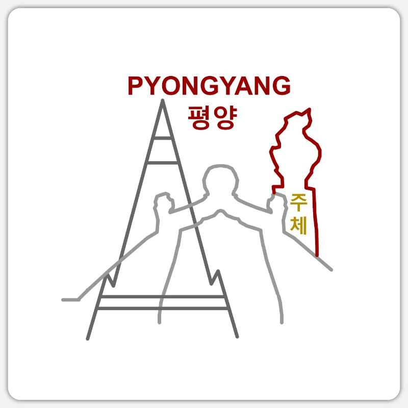 Pyongyang - Sticker size S (10 x 10 cm) - white matte