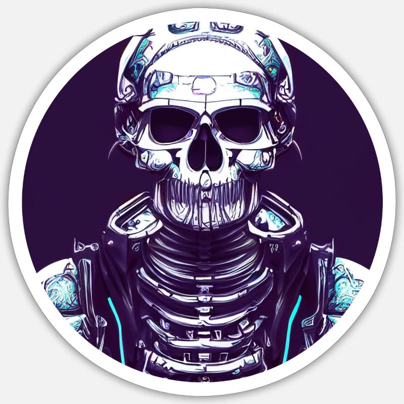 Skeleton - Abstract - Art - Sticker size S (10 x 10 cm) - white matte