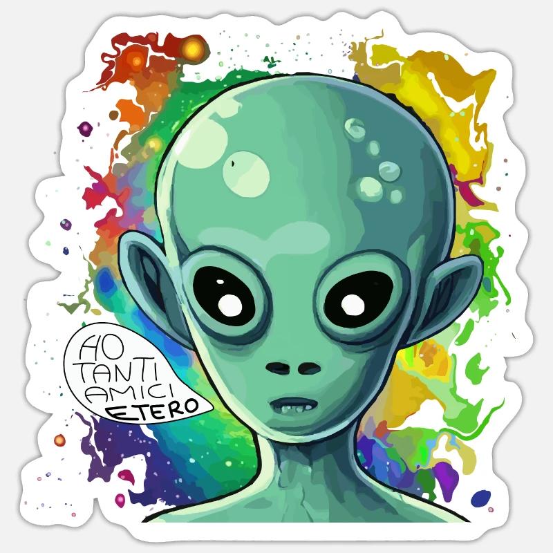 Andrea Engheben - Sticker Größe S (10 x 10 cm) - Mattweiß