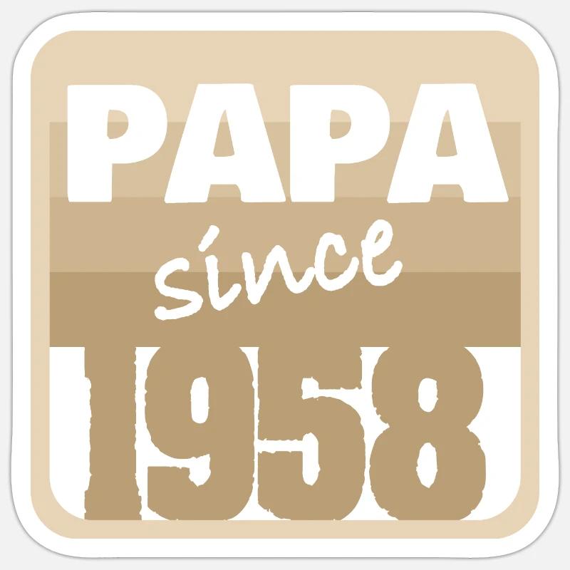 1958 1958 - Sticker Größe S (10 x 10 cm) - Mattweiß