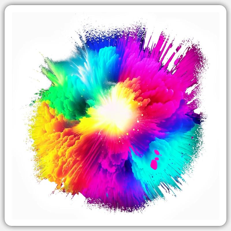 Farbexplosion 2 Sticker Größe S (10 x 10 cm)