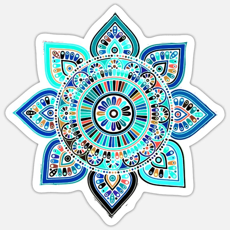 Mandala - Sticker size S (10 x 10 cm) - white matte