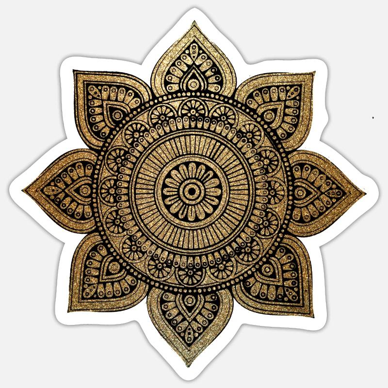 Mandala - Sticker size S (10 x 10 cm) - white matte