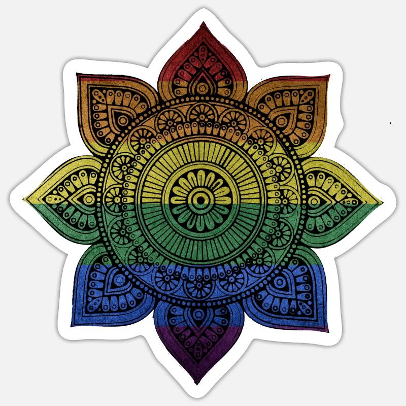 Mandala - Sticker size S (10 x 10 cm) - white matte