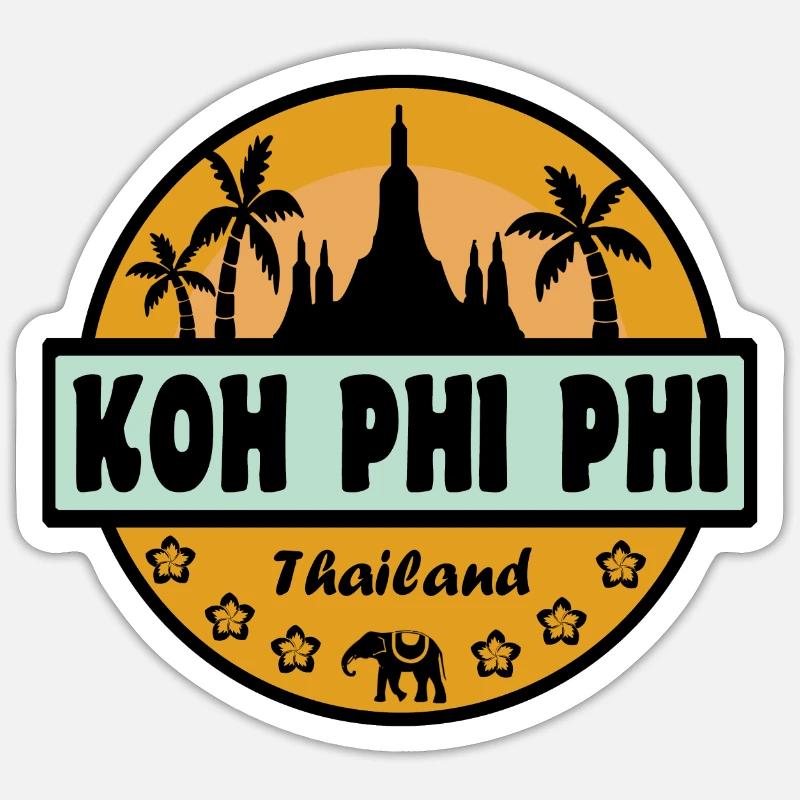 Koh Phi Phi Thaïlande Sticker taille S (10 x 10 cm)