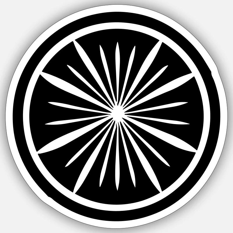 Zitrone - Sticker Größe S (10 x 10 cm) - Mattweiß
