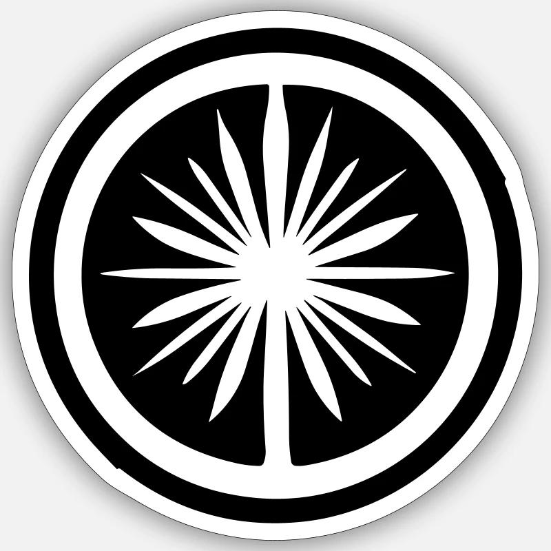 Zitrone - Sticker Größe S (10 x 10 cm) - Mattweiß