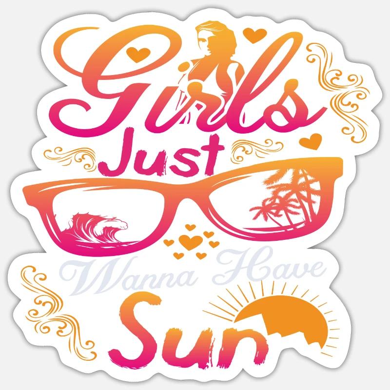 Les filles veulent juste s’amuser Sticker taille S (10 x 10 cm)